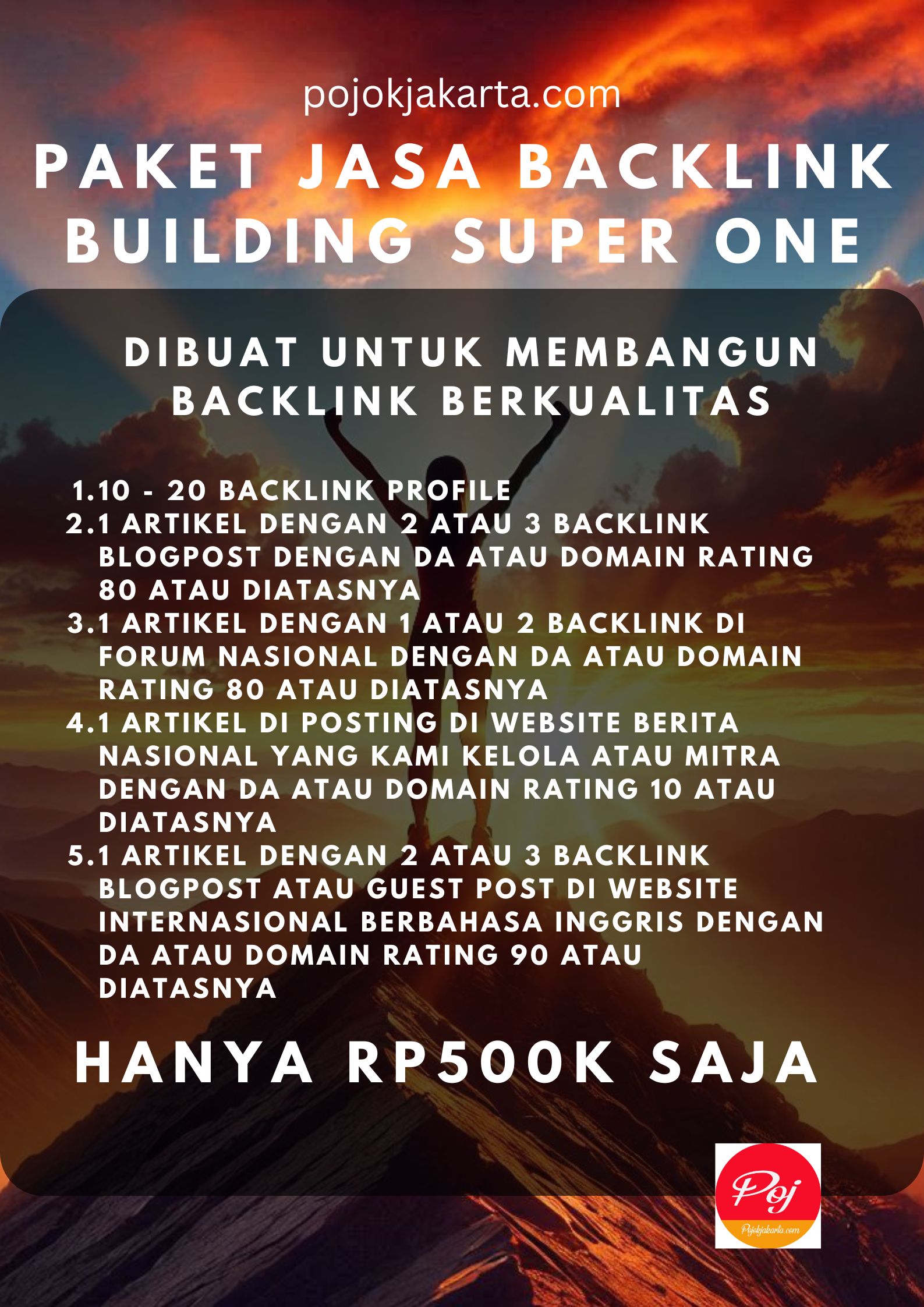 Paket Jasa Backlink Building Super One