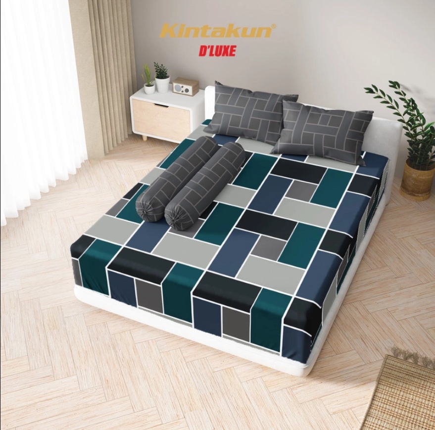 Kintakun – Sprei Fitted 180 x 200 DLUXE Aesthetic Microtex Tinggi 25 cm B2 180 x 200 Adara
